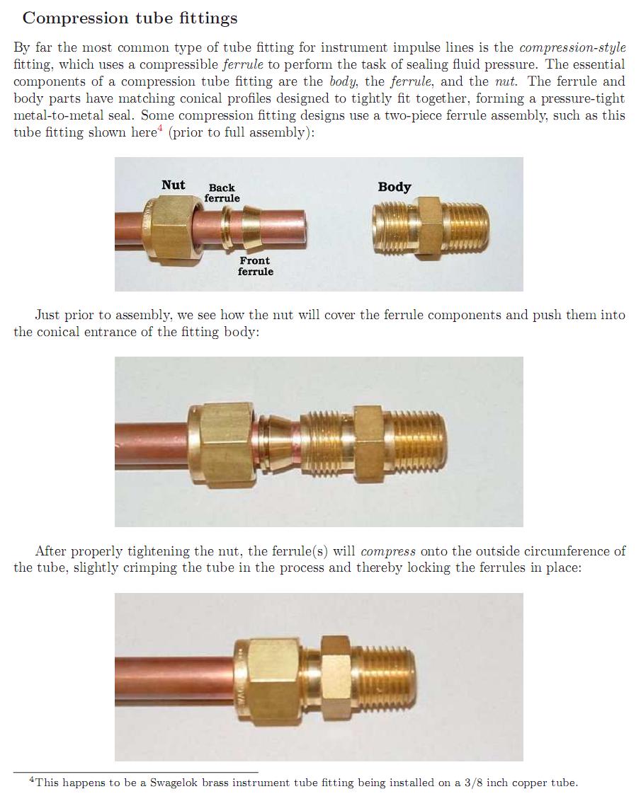 Industrial Instrumentation: Compression Tube Fitting
