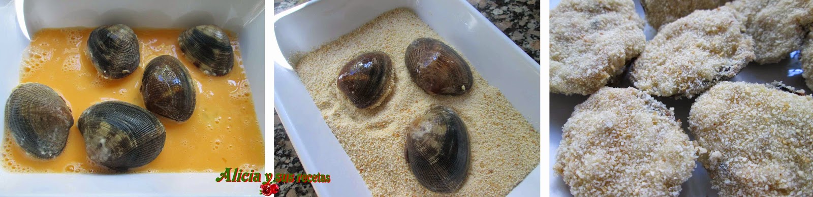 Alicia y sus recetas: ALMEJAS FINAS RELLENAS DE BECHAMEL