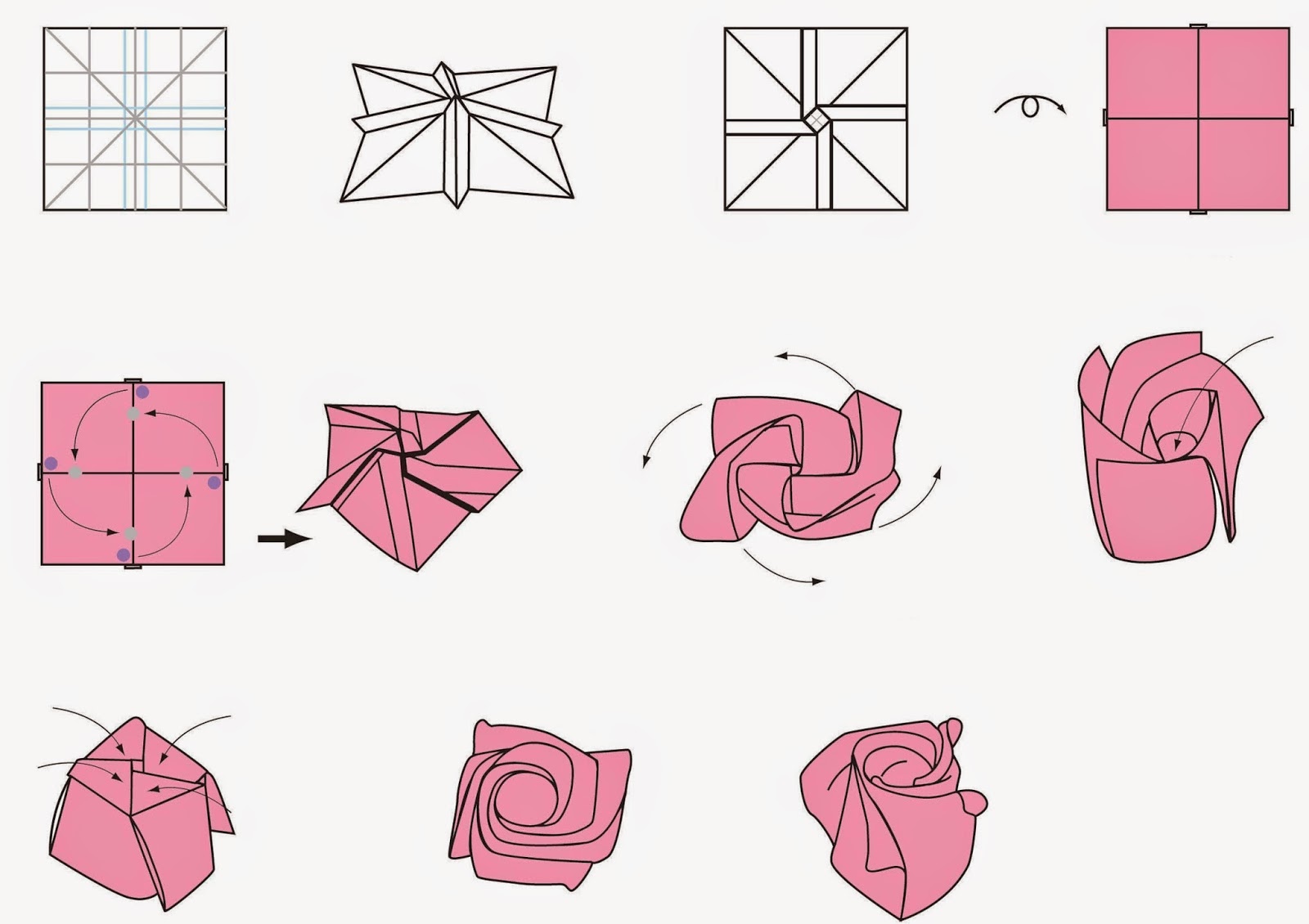 Free Printable Origami Rose