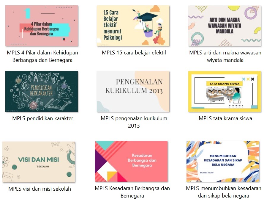 Download 9 Materi Masa Perkenalan Lingkungan Sekolah Mpls Untuk Siswa Baru Tingkat Sd Smp Atau Sma Defantri Com