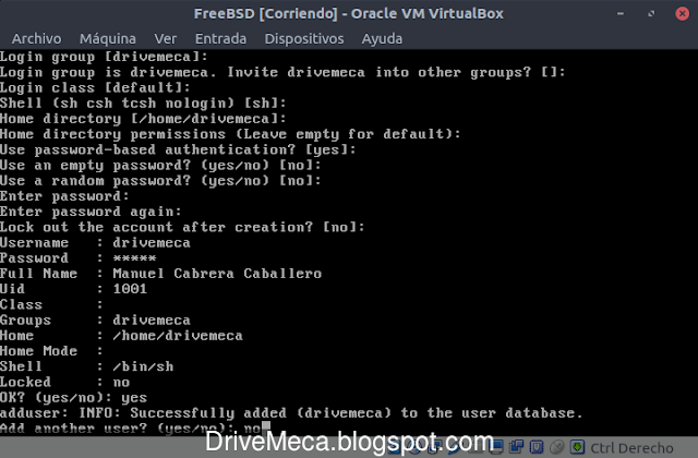 No agregamos mas cuentas por el momento en FreeBSD No agregamos mas cuentas por el momento en FreeBSD