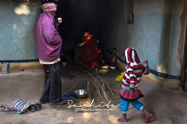 Early morning in the household of rural Bengal