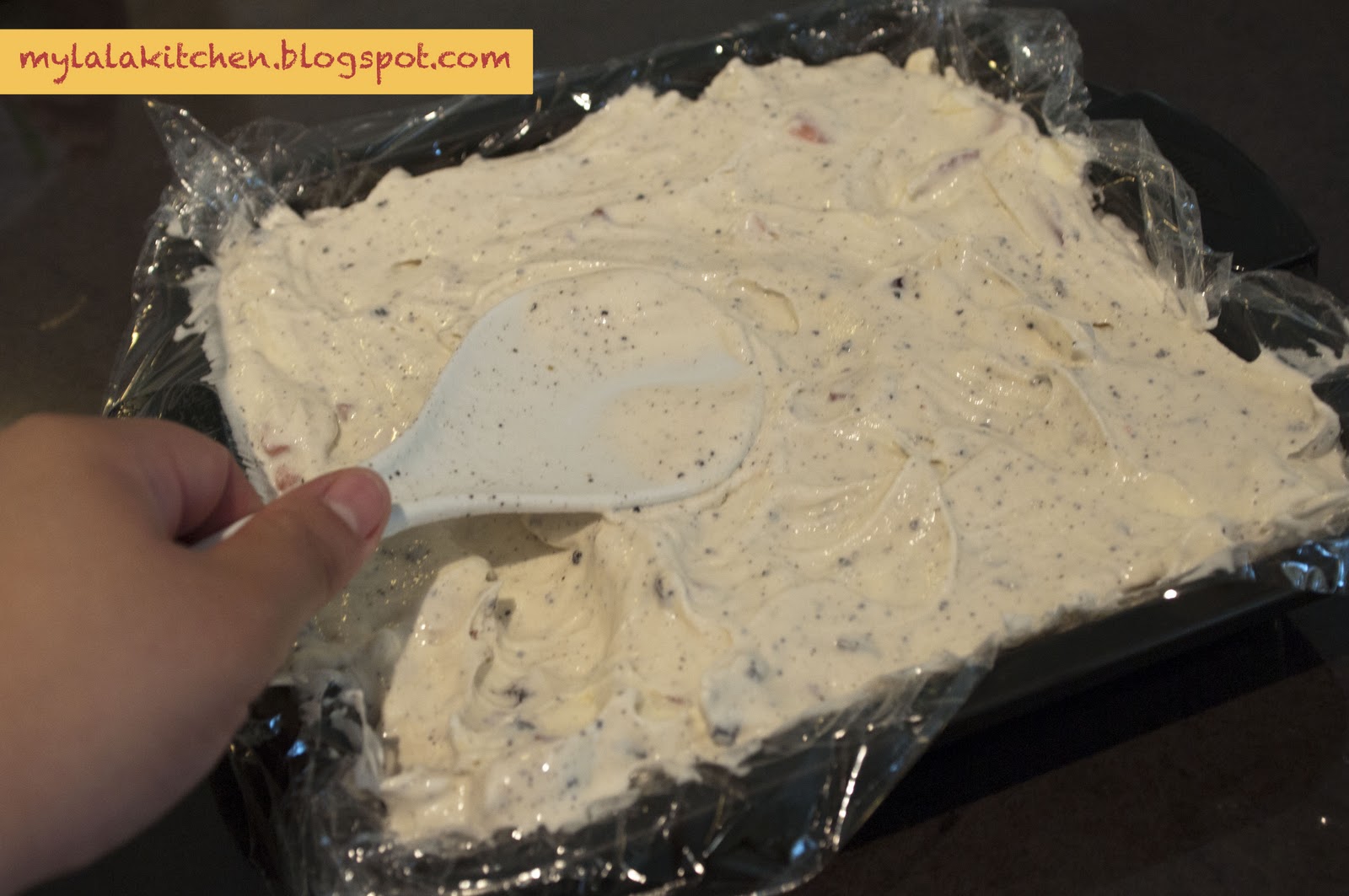 LaLa's Kitchen Cookies and Cream Icecream Cake with Maltesers and Strawberry