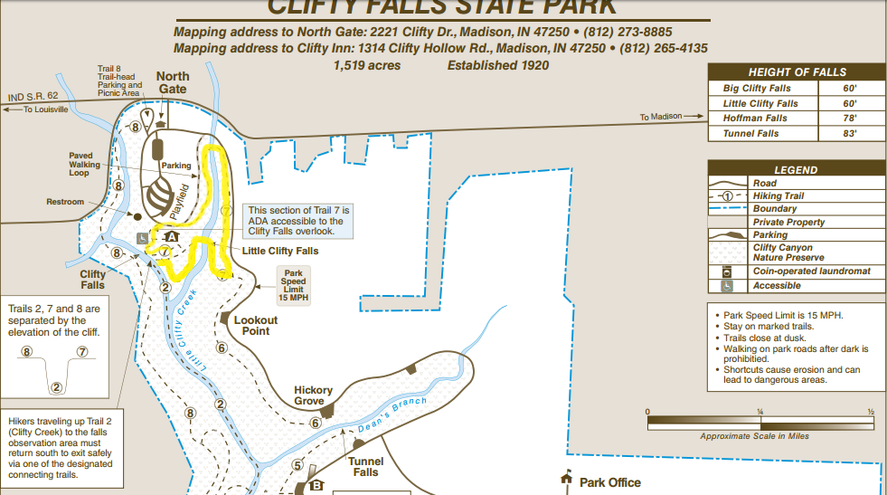 Clifty Falls State Park, Madison, IN: Trail 7 (Big & Little Clifty Clifty Falls State Park, Madison, IN: Trail 7 (Big & Little Clifty