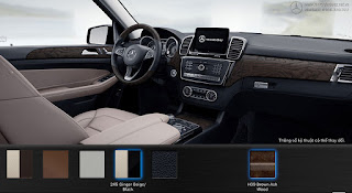 Màu nội thất Mercedes GLS 400 4MATIC 2015 Nội thất Mercedes GLS 400 4MATIC 2015 màu Vàng Ginger/Đen 245