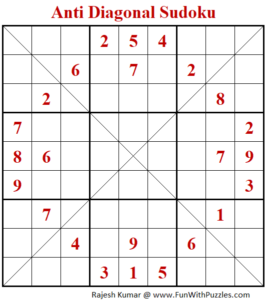 medium sudoku with dagonal shaded medium sudoku with dagonal shaded