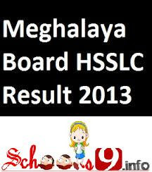 Meghalaya MBOSE HSSLC Results 2013