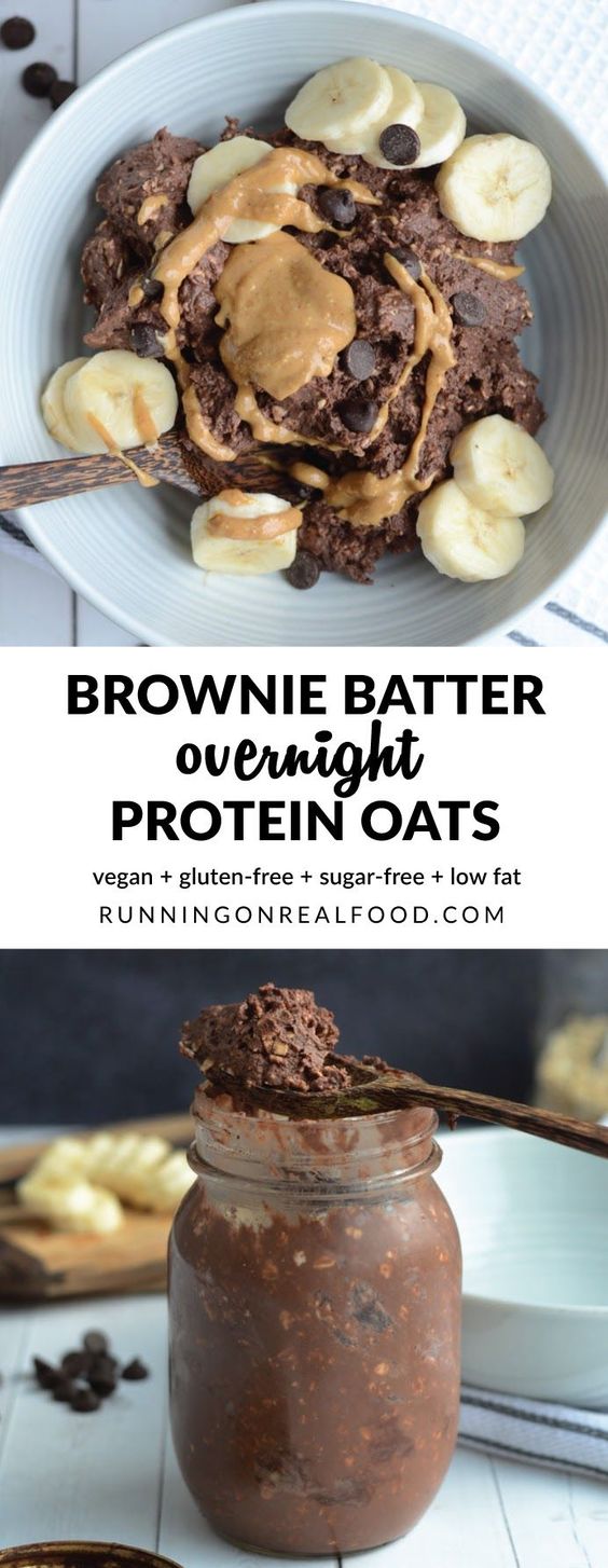 These thick brownie batter overnight protein oats are like eating dessert for breakfast. Spend just a few minutes to prep the night before and in the morning, you'll be ready to dig into a bowl of brownie batter!