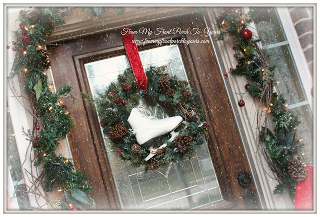  From My Front Porch To Yours Christmas Front Porch Christmas Ice Skate Wreath