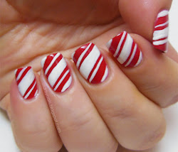 nail christmas candy cane designs nails holiday xmas lovely canes winter tips thanksgiving tutorial