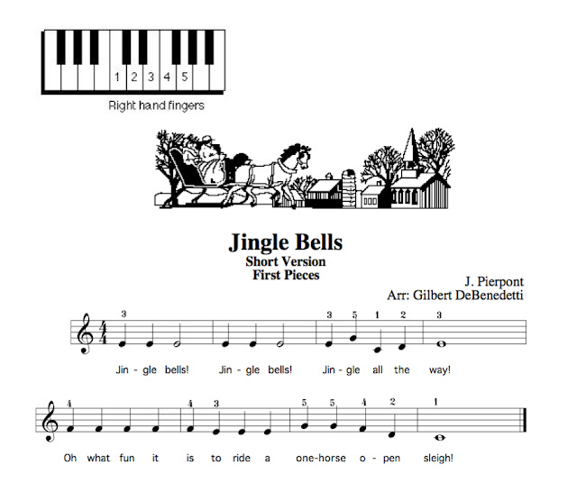 Resultado de imagen de jingle bells notas flauta