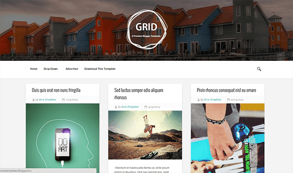 Grid Blogger Template