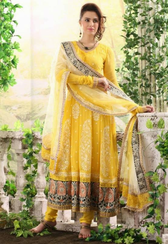Fashion Wear Blog!: Utsav Fashion Anarkali Indian 2014 Design Salwar Kameez