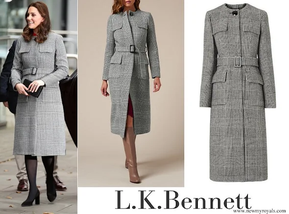 Kate Middleton wore L.K. Bennett Delli Check Coat