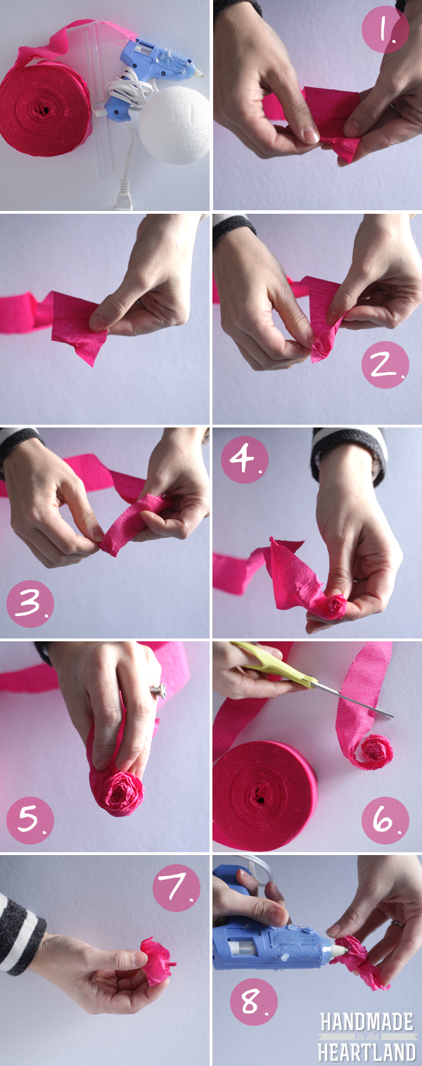 DIY Tissue Paper Roses tutorial