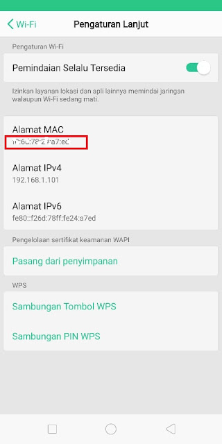 Cara Mudah Mengetahui Mac Address HP Android dan tablet