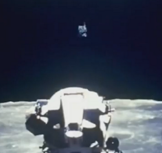 UFO over Lunar Module of Apollo Mission, from NASA archives, slow motion, discovered Feb 6, 2012.