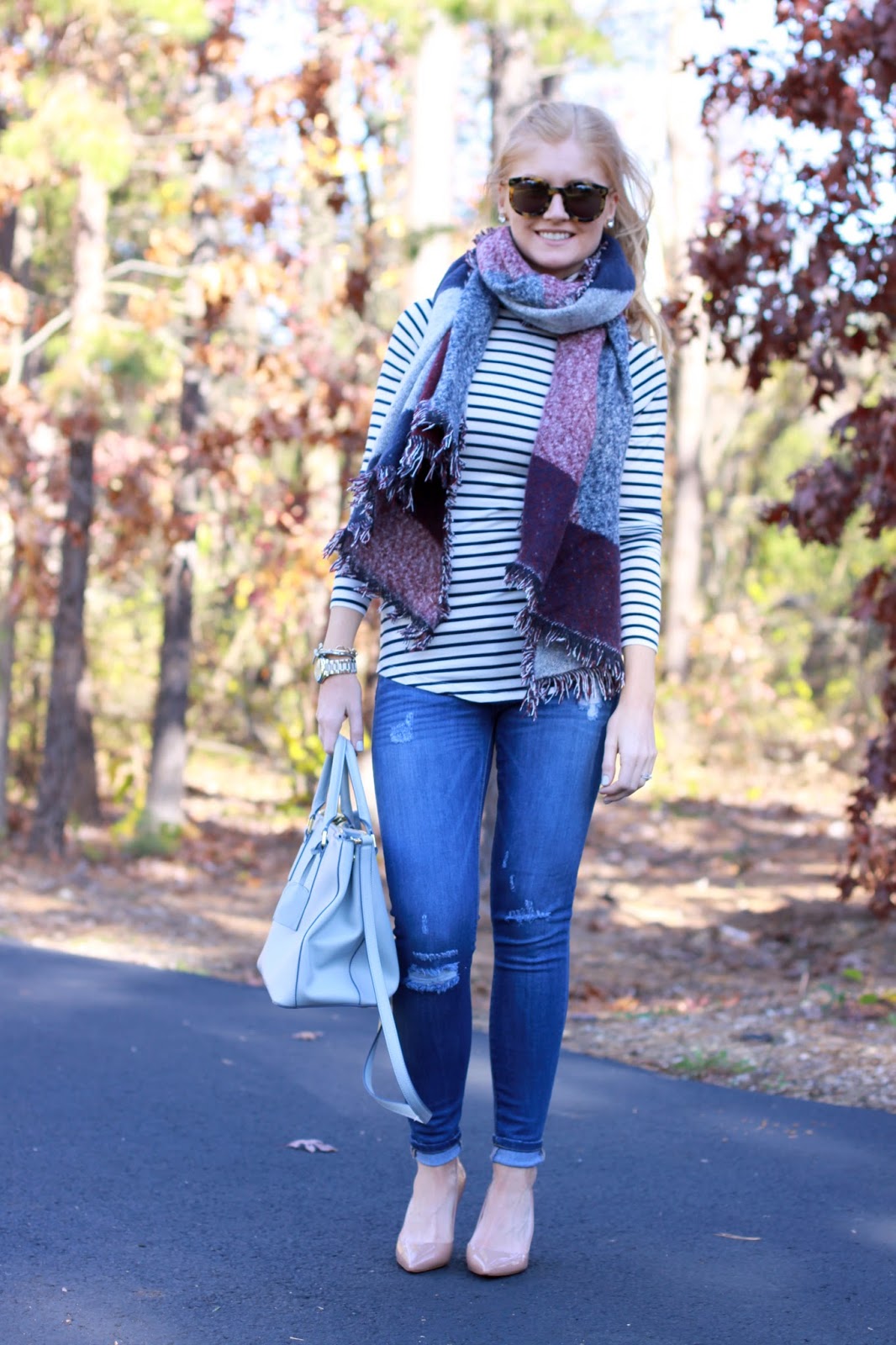 Shopping Bags and Travel Bags: Striped Turtleneck