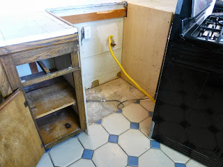 close up of kitchen remodel in progress