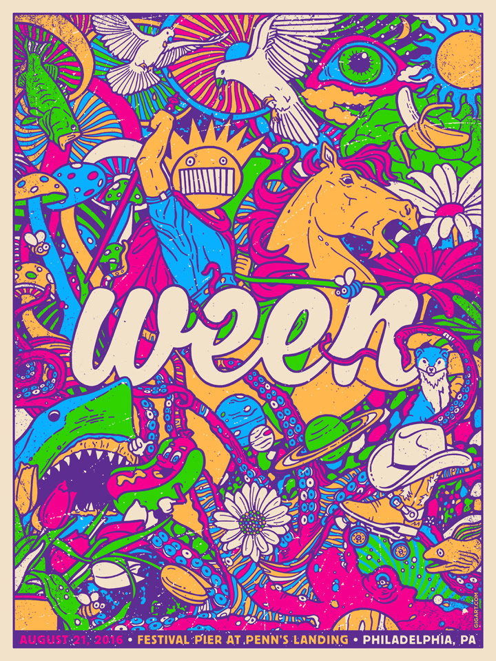 INSIDE THE ROCK POSTER FRAME BLOG Gregg Gordon Ween Philadelphia