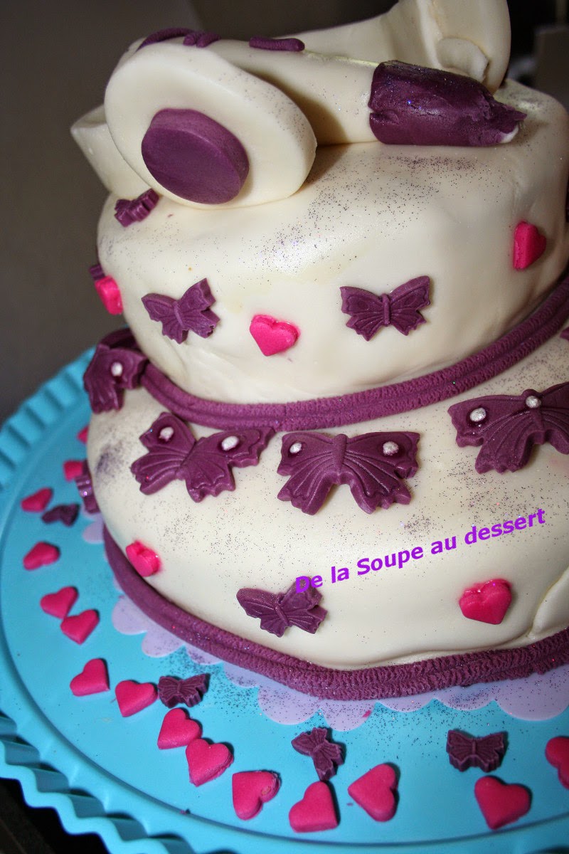 de la soupe au dessert: Le gâteau Violetta pour ma titi, déjà 7 ans...