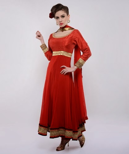 Romantic Reds Valentines Day Dresses 2014 | Valentines Day Red Frocks For Girls - New Fashion 