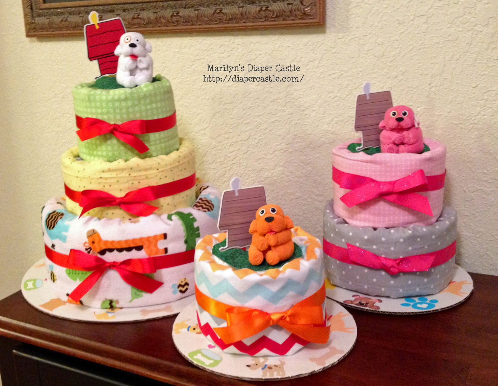  Marilyn's Diaper Castle Puppy Diaper Cakes