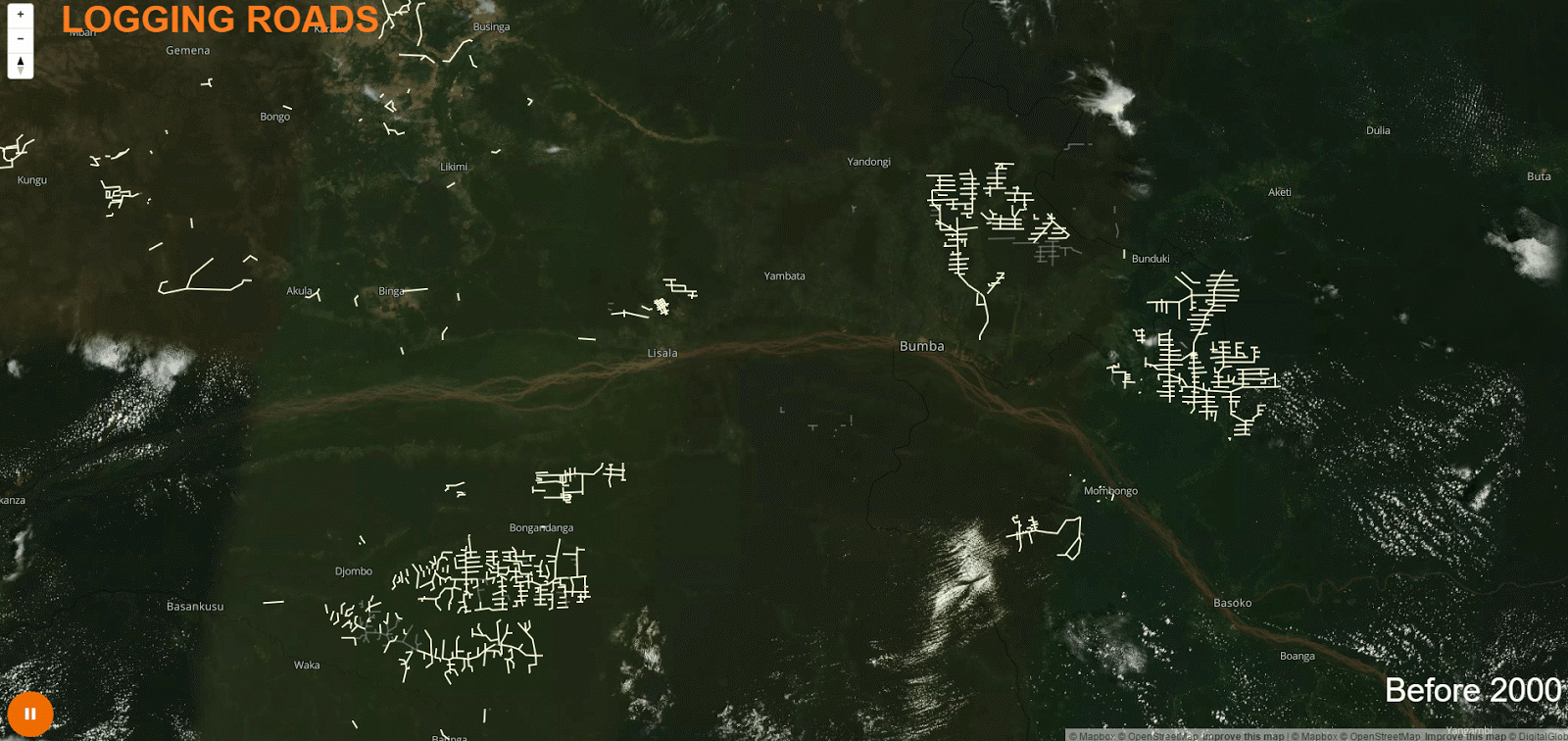 Map for Environment: Logging roads