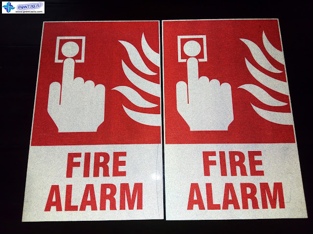 Reflective Fire Alarm Signs