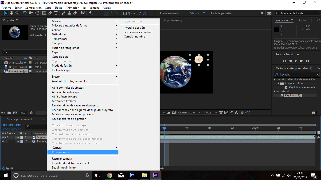 Crear Una Mascara En After Effects Elena Díaz CESUR: After Effects