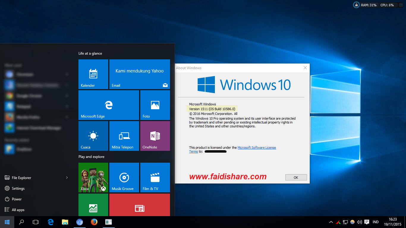 Windows 10 Multiple Edition Build 10586 Final