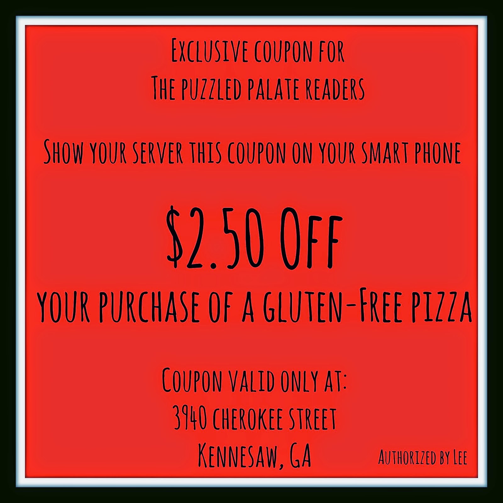 The Puzzled Palate: EXCLUSIVE OFFERS