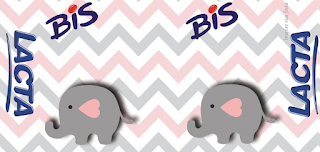Lluvia de Bendiciones en Rosa y Celeste: Invitaciones y Etiquetas para Candy Bar para Imprimir Gratis. Etiquetas de Elefante Bebé en Rosado y Gris para imprimir gratis.