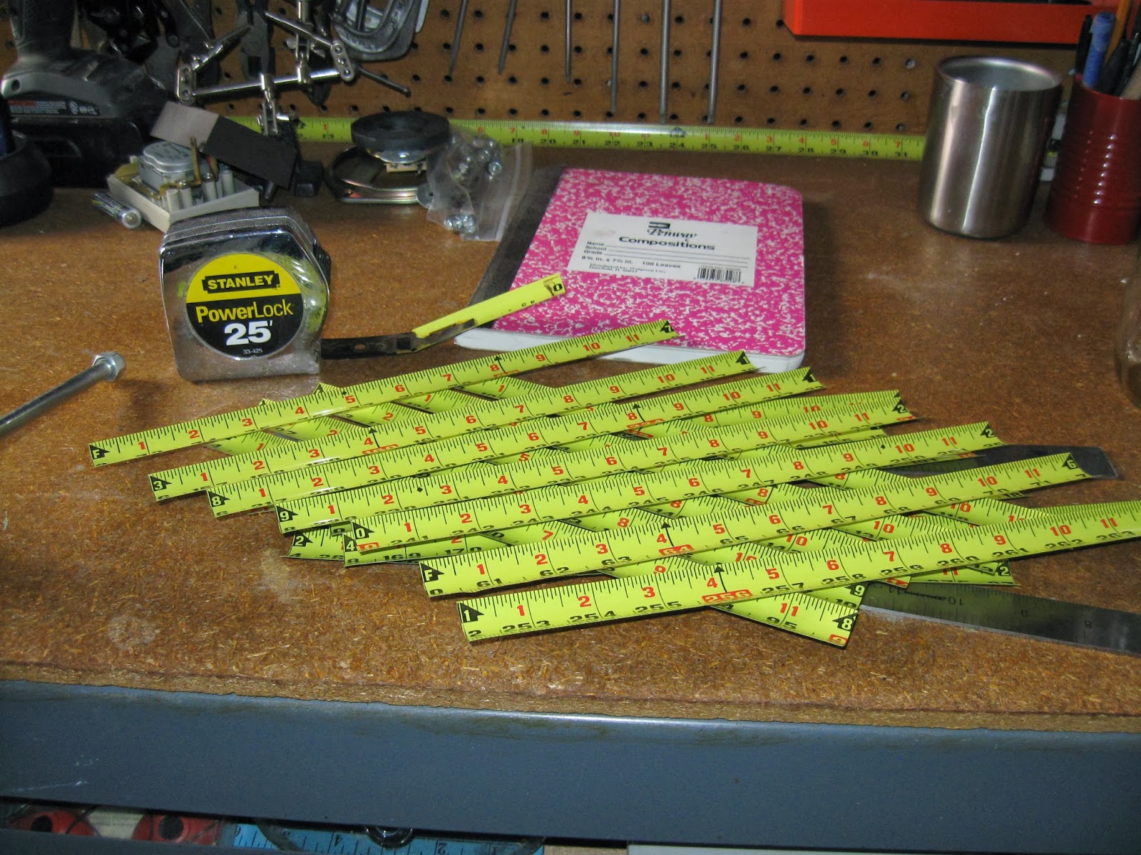 Easy Cheesy Garge: Making Rulers from a Broken Tape Measure
