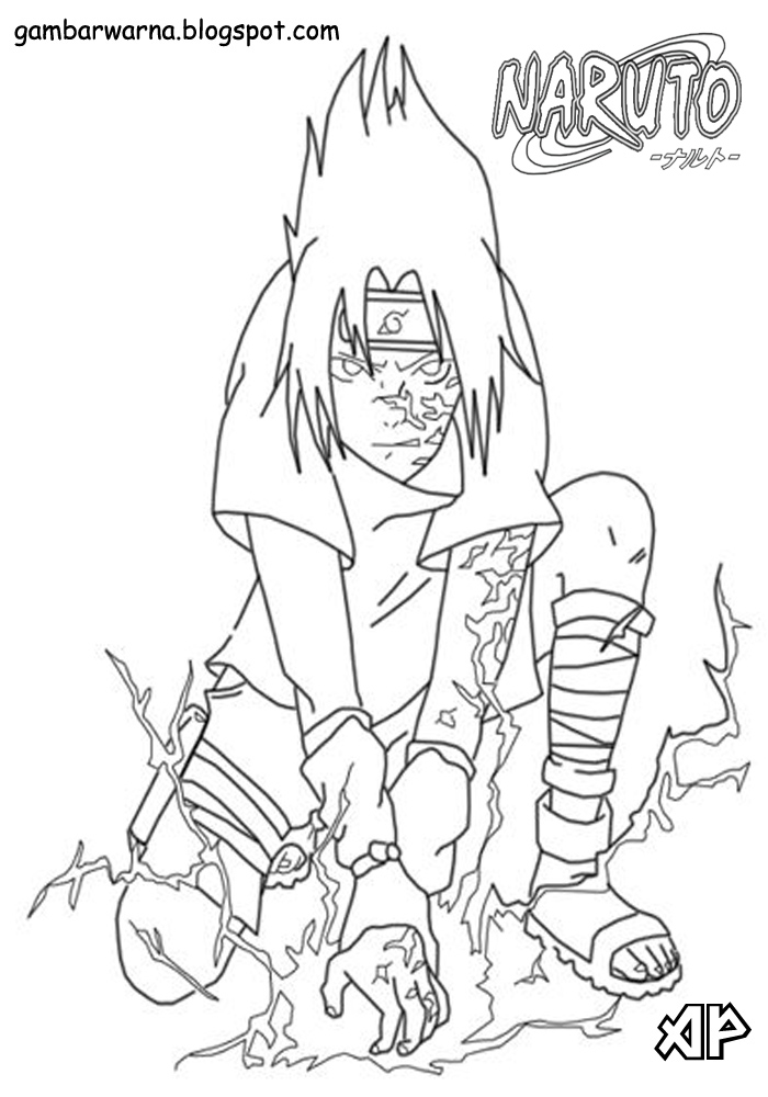 Mewarnai Sasuke Belajar Mewarnai Gambar