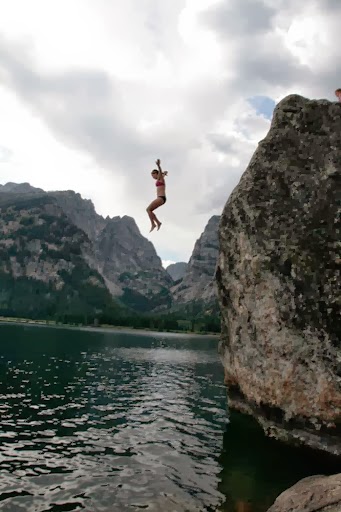 Jumping Into Phelps Lake