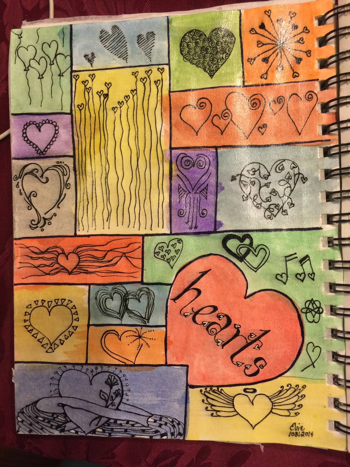 SPLAT PAINT ART Journaling Art Journaling Hearts