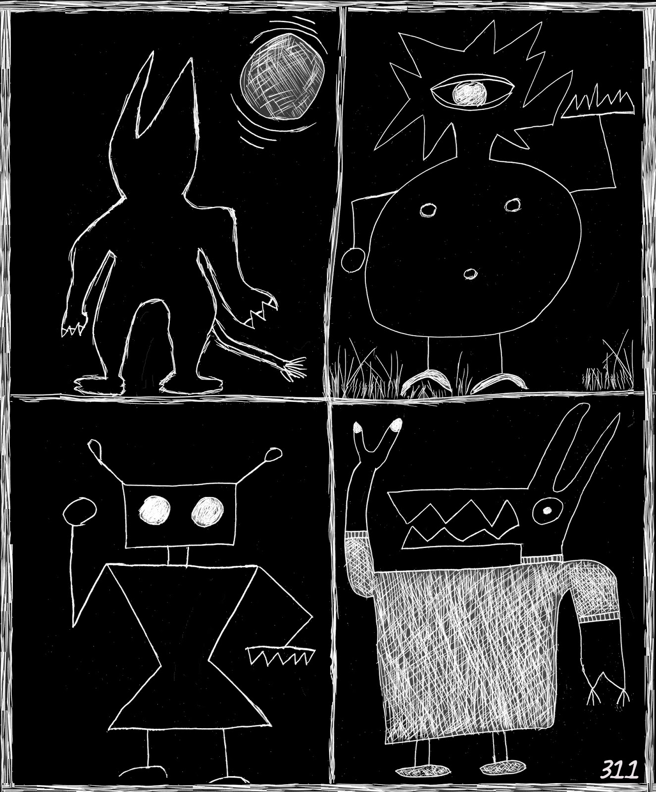 All This Is That black ink scratchboard