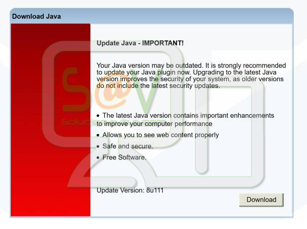 Update Java – IMPORTANT Update Java – IMPORTANT