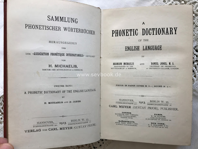 A PHONETIC DICTIONARY OF THE ENGLISH LANGUAGE MICHAELIS 1913