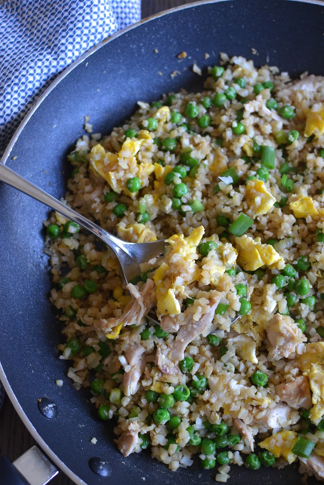 Playing with Flour Cauliflower fried rice, and the beauty of mixing