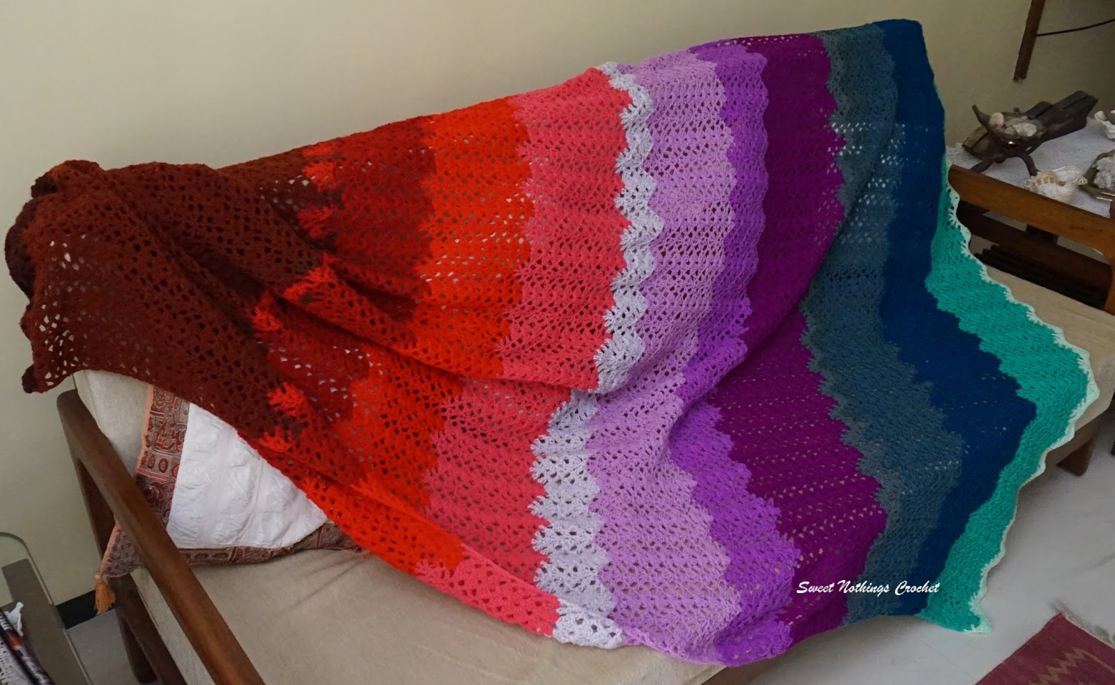 Sweet Nothings Crochet AURORA BOREALIS AFGHAN
