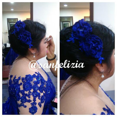 Terima pesanan jahit hiasan kepala pesta, pengantin, wisuda, dll. Headpiece by sanfelizia.com Gown by payetgaunpesta.com. Terima pesanan jahit hiasan kepala pesta, headpiece pengantin, veil, sluier, topi pesta, birdcage veil, veil jaring, kerudung pengantin, korsase bunga, dll