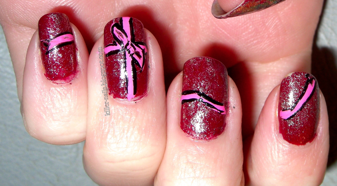 Killer Nails Wrapped Up With A Pretty Pink Bow Day 7