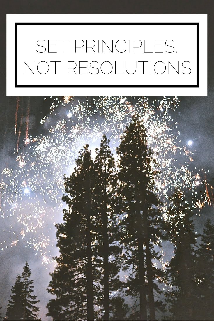 Set Principles, Not Resolutions Set Principles, Not Resolutions