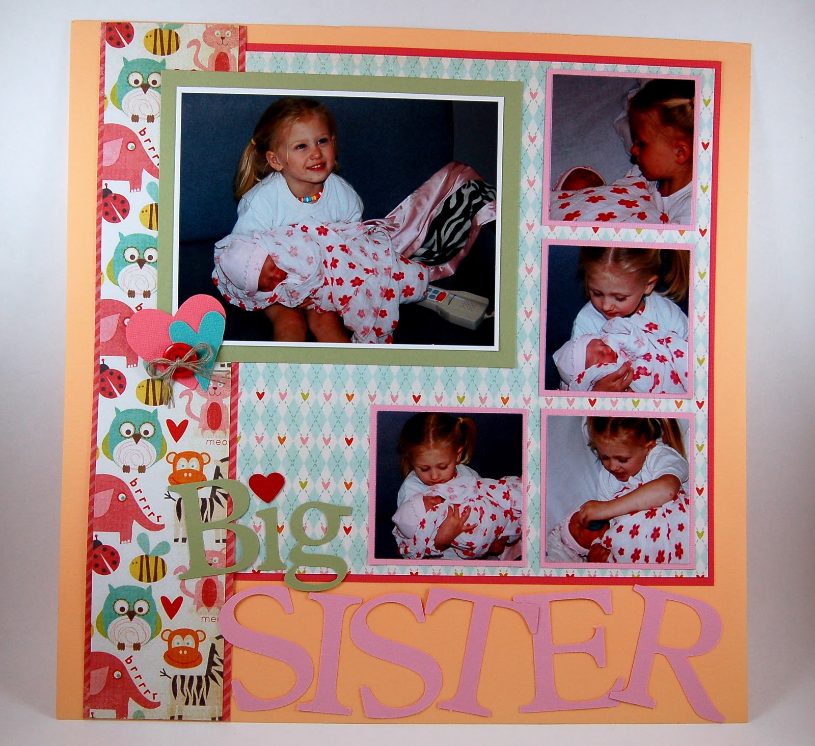 Scrap Happens! Big Sister Scrapbook Page Layout