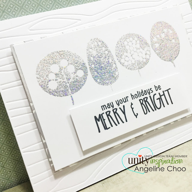 ScrappyScrappy: Foil Stamp emboss Christmas card #scrappyscrappy #unitystampco #stamp #card #foil #christmas