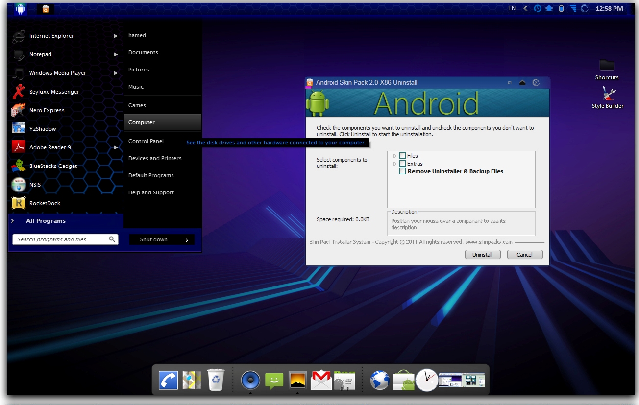 windows tranformation pack windows skin pack Dark Android