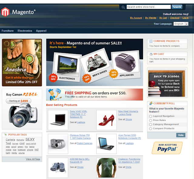 Create Online Stores Using Magento(Install guide)-frontend