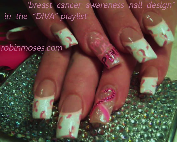 6. Pink Ribbon Nail Art Designs for Short Nails - wide 5